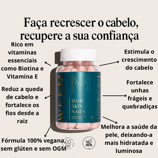 Cabelo mais forte. Pele mais luminosa. Unhas mais resistentes