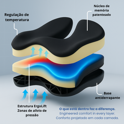 Assento Ergonómico Premium Com Espuma De Memória