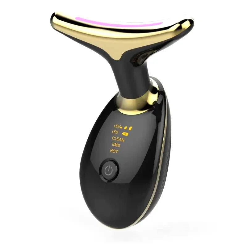 Massajador Facial e de Pescoço com Terapia de Luz Vermelha EMS – Lifting, Anti-Rugas e Refirmante